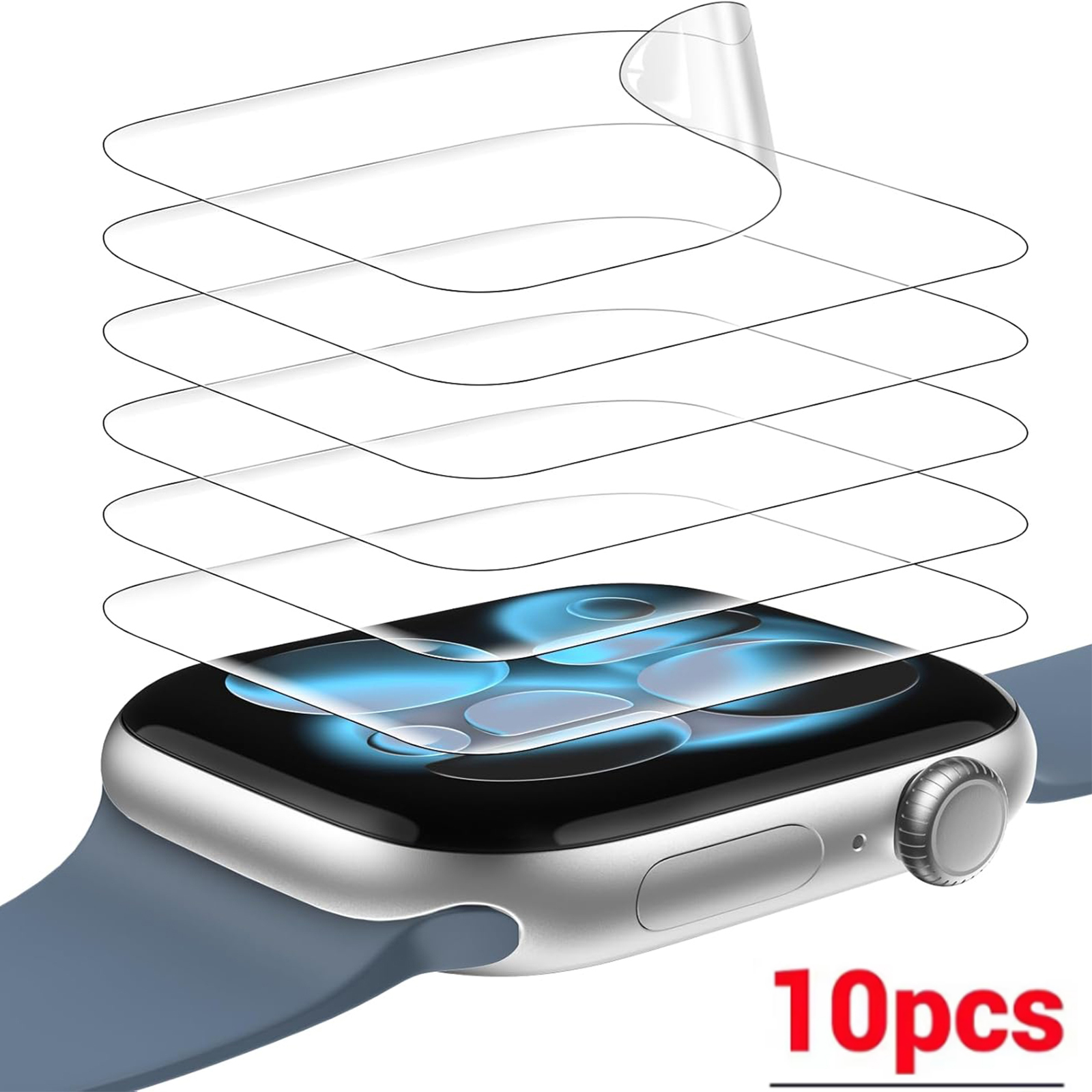 Watch Case Bumper - 10Pcs Hydrogel Film For Apple Watch