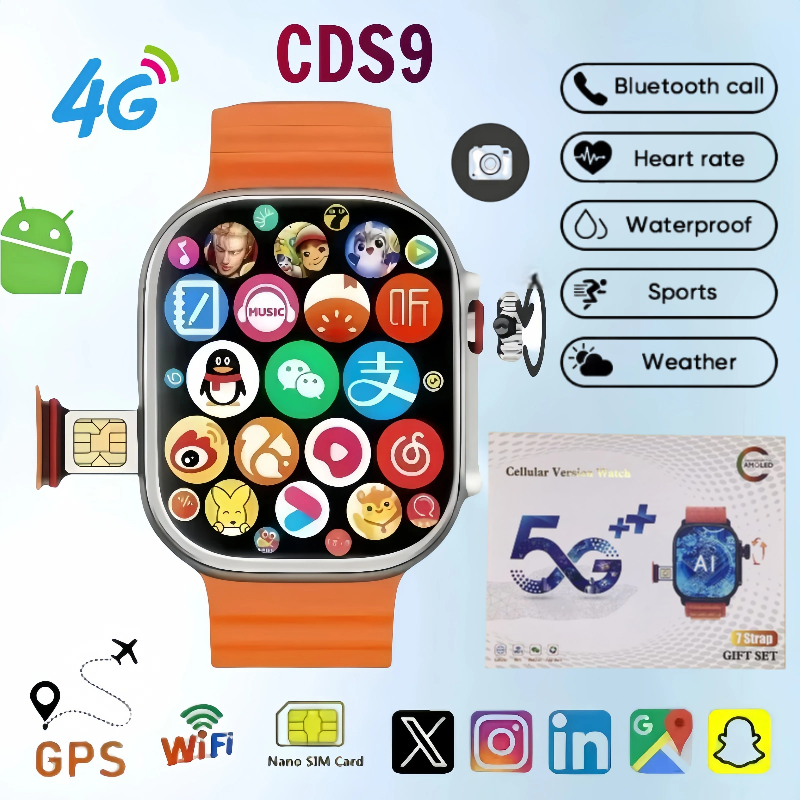 Smartwatch Id - CDS9 New Android Smartwatch 4G Network