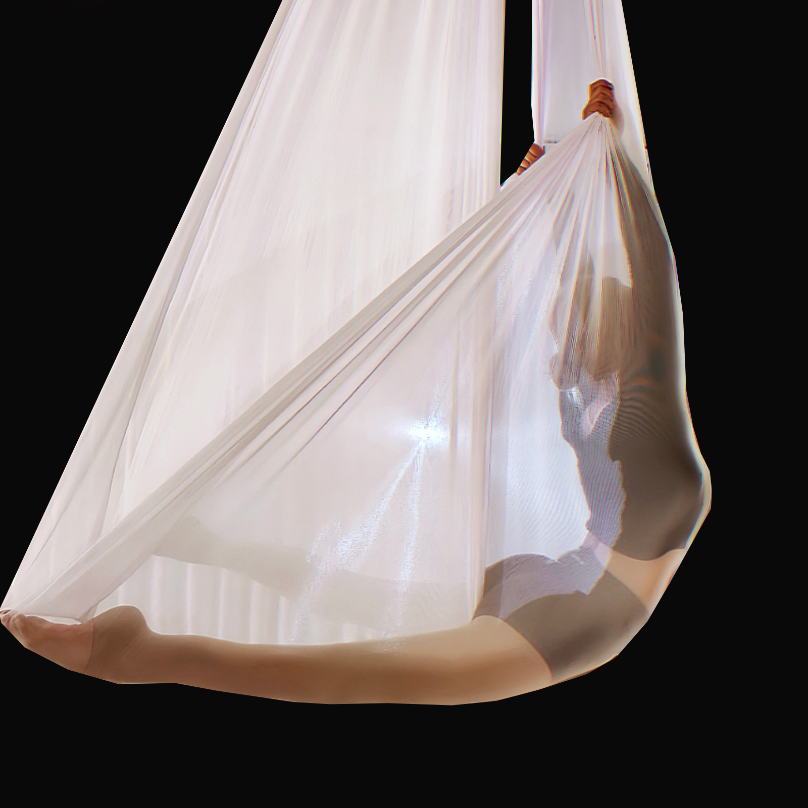 Milanaise Mesh Band - 6-Meter Transparent Aerial Yoga Hammock Fabric,