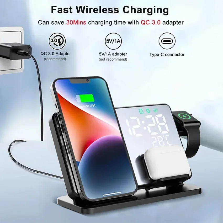 Wireless Charger Alarm Clock S - Wireless Charger Watch incelemesi ve fiyatı