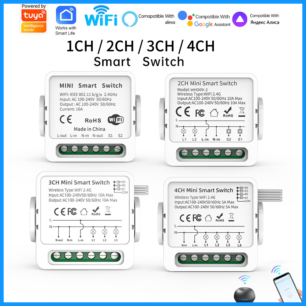 Tuya WiFi Smart Switch 1/2/3/4 - Smart Accessories incelemesi ve fiyatı