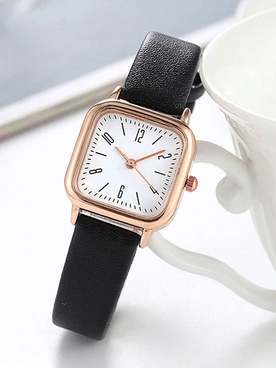 3pcs Women's Quartz Watches, C - Leather Classic Strap incelemesi ve fiyatı