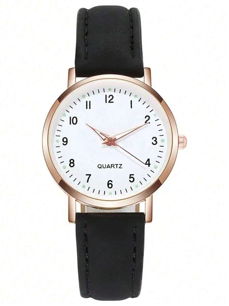 3pcs Women's Quartz Watches, C - Leather Classic Strap incelemesi ve fiyatı