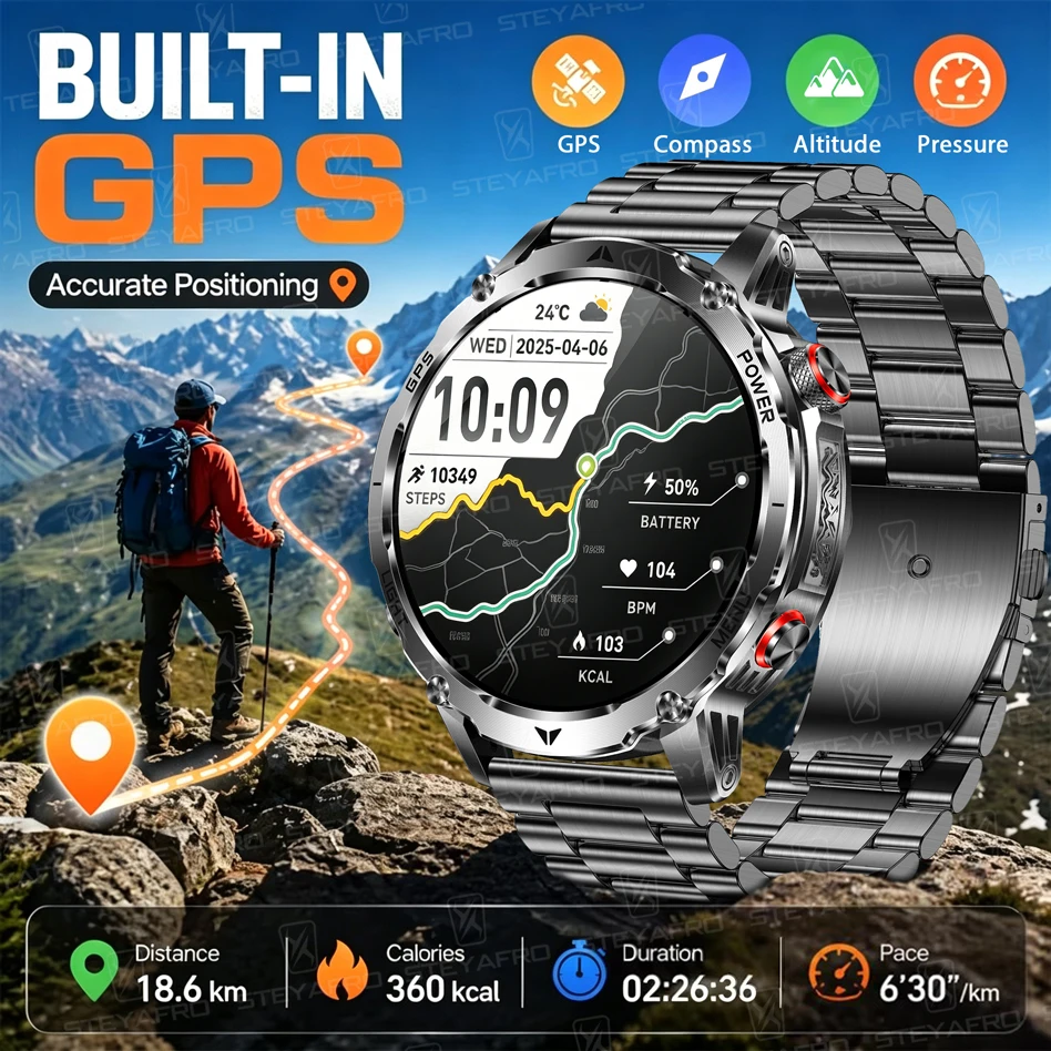 Men's Military Smartwatch with - Smartwatch M Active incelemesi ve fiyatı