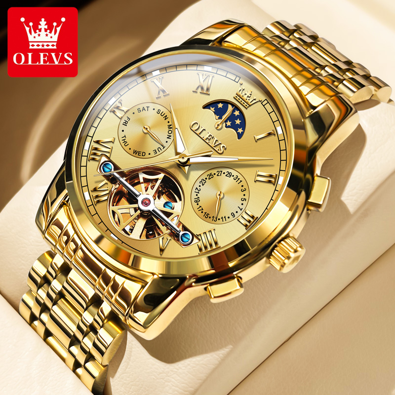 OLEVS 6617 Men's Classic Mecha - Leather Classic Strap incelemesi ve fiyatı