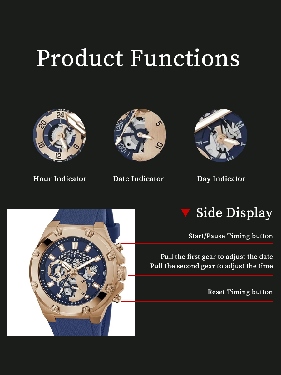 GUESS GW0334G3 Men Watch Multi - Smartwatch Guess incelemesi ve fiyatı