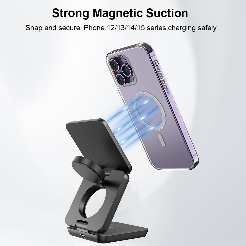 Wireless Charger 3 in 1 Foldab - Smartwatch Ac incelemesi ve fiyatı