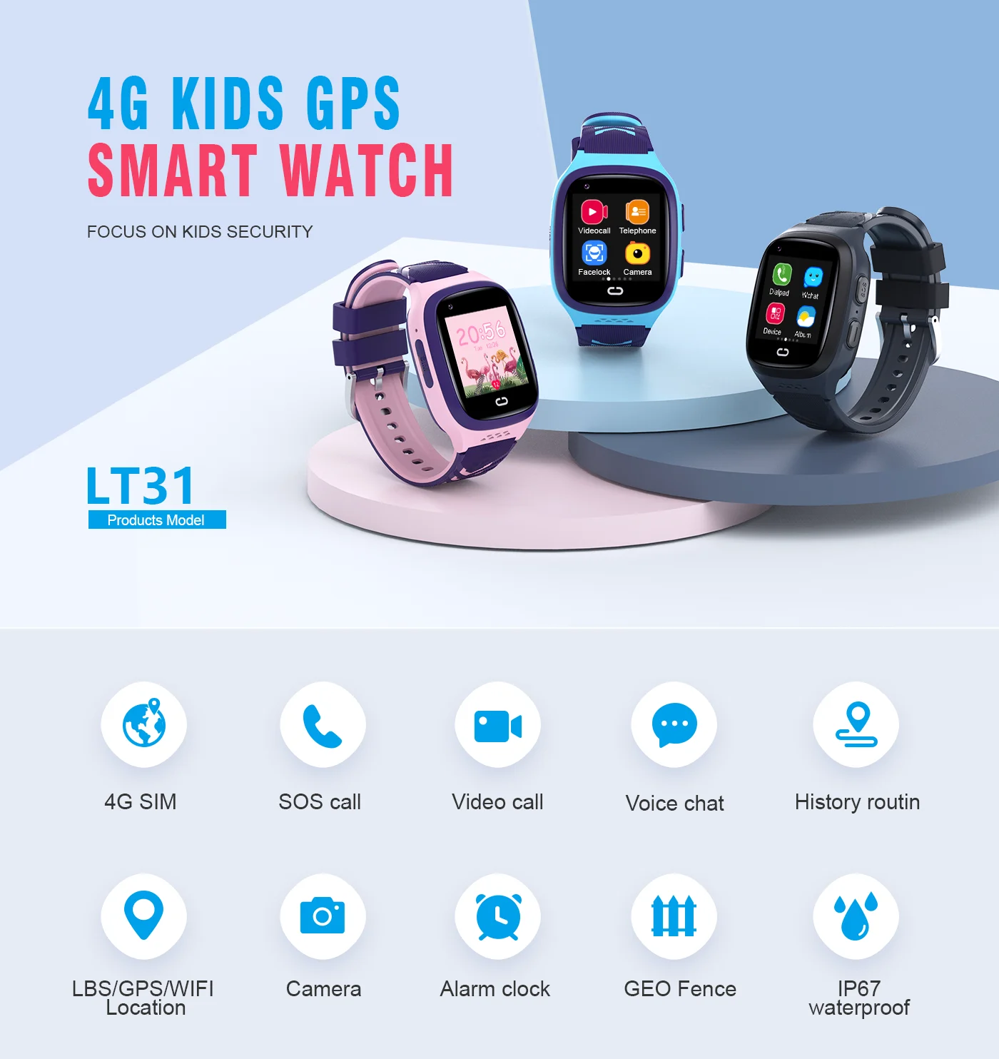 4G Kids Smartwatch SOS Waterpr - Smartwatch Id incelemesi ve fiyatı