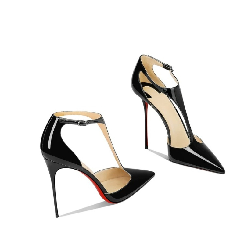 Black Patent Pointed Stiletto  - Leather Classic Strap incelemesi ve fiyatı