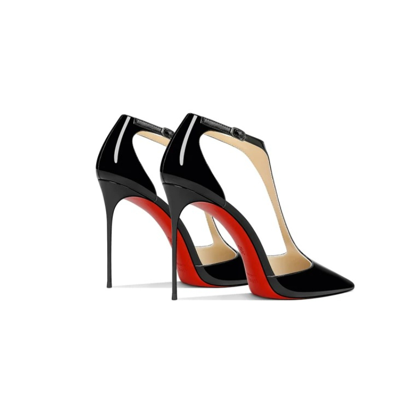 Black Patent Pointed Stiletto  - Leather Classic Strap incelemesi ve fiyatı