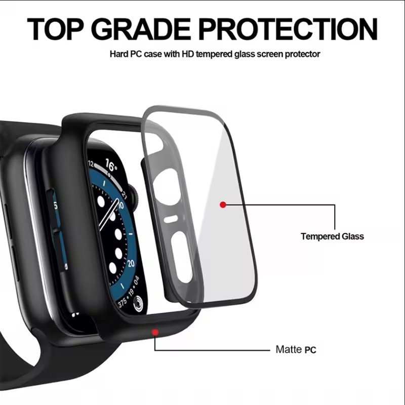 Tempered Glass+Cover For Apple - Watch Case Bumper incelemesi ve fiyatı