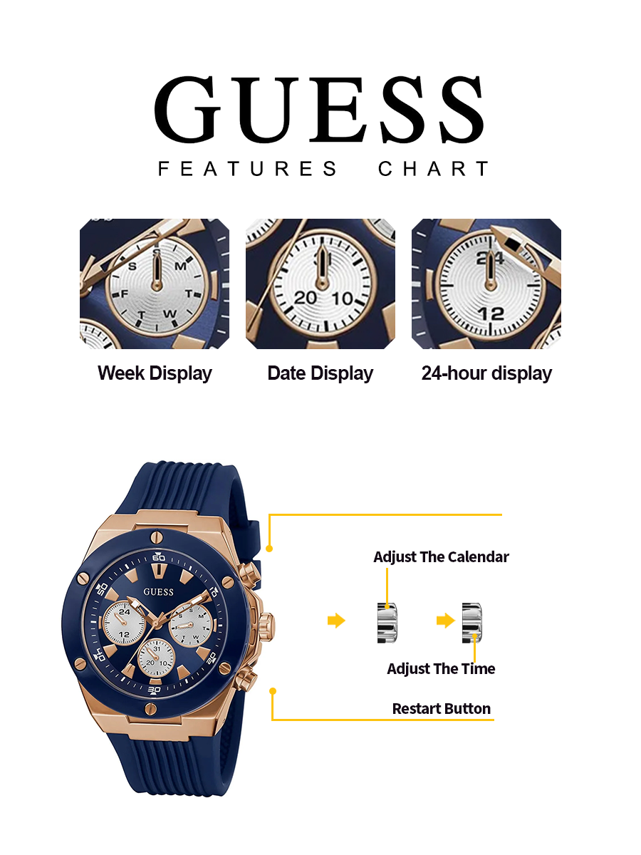 GUESS Men Quartz Watch GW0057G - Smartwatch Guess incelemesi ve fiyatı