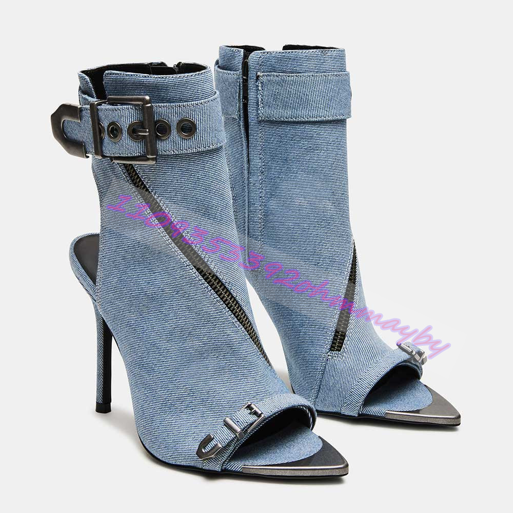 Summer Blue Denim Pointed-Toe  - Leather Classic Strap incelemesi ve fiyatı