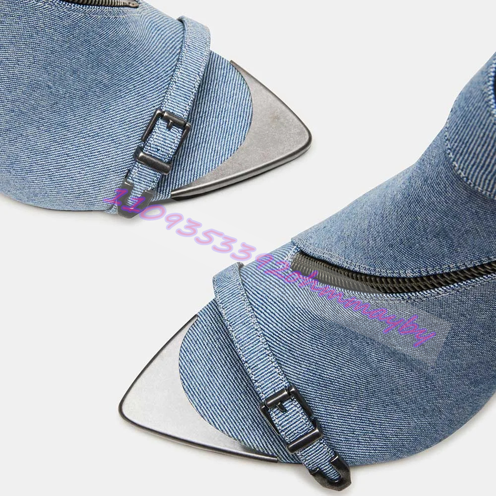 Summer Blue Denim Pointed-Toe  - Leather Classic Strap incelemesi ve fiyatı