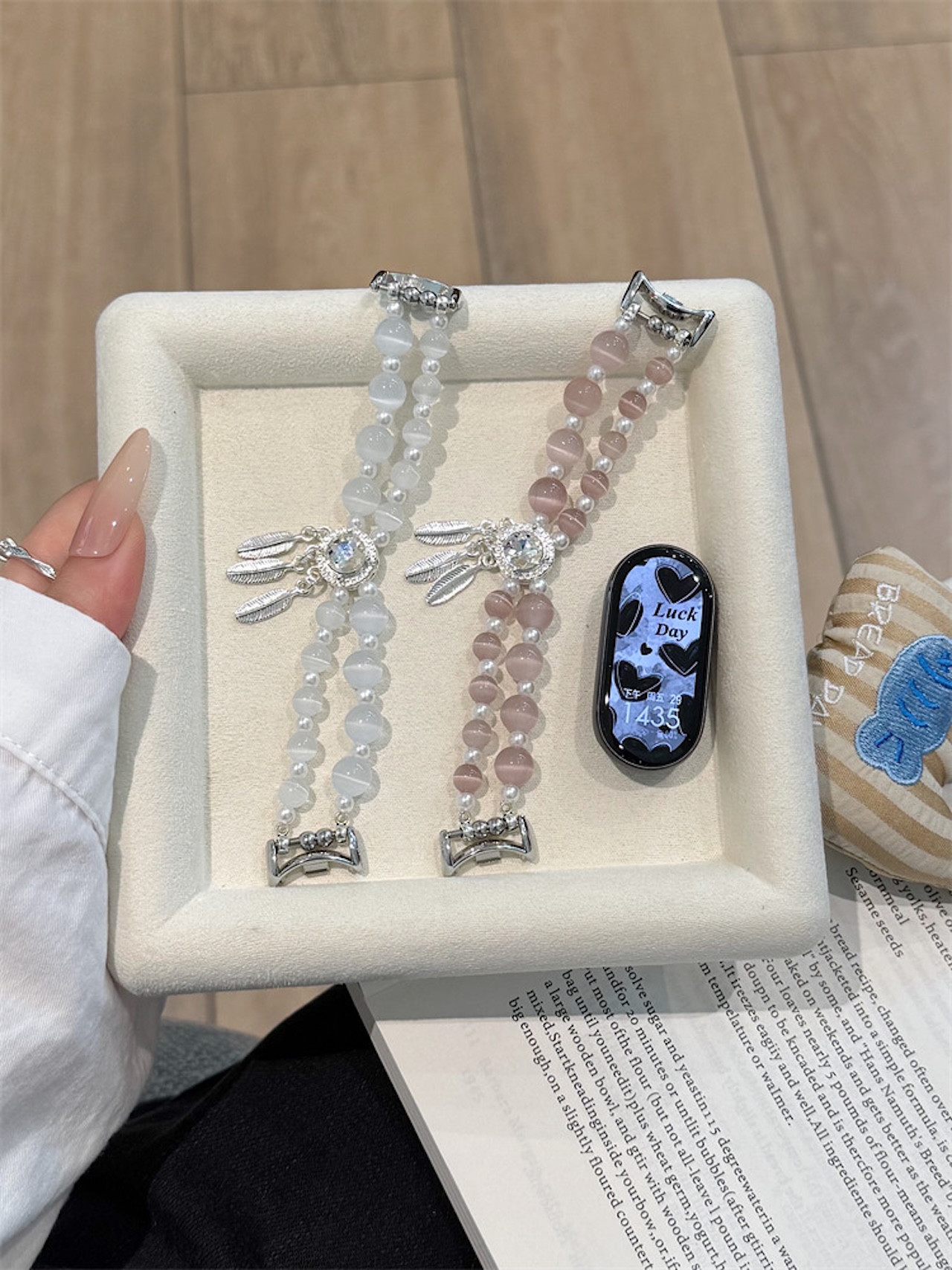 Wing Rhinestone Cat Eye Bead B - Android Smartwatch Accessories incelemesi ve fiyatı