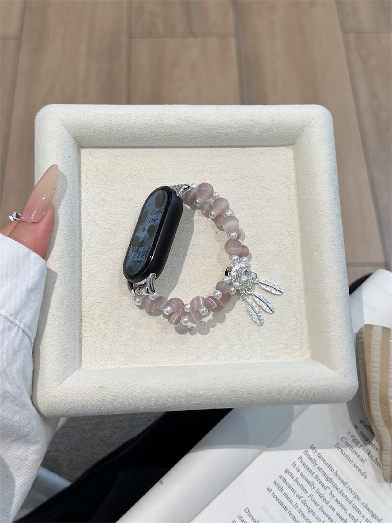 Wing Rhinestone Cat Eye Bead B - Android Smartwatch Accessories incelemesi ve fiyatı