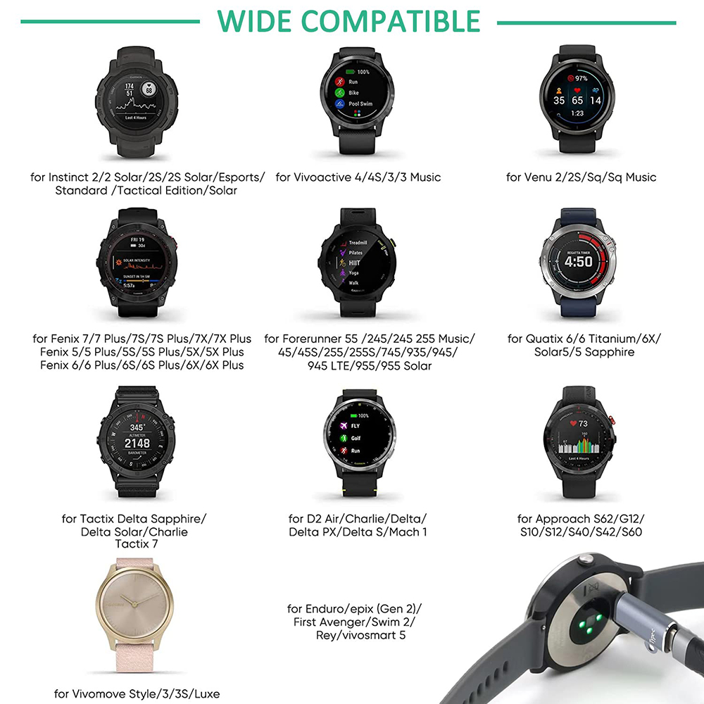 Type C/Micro USB/IOS Charging  - Garmin Smartwatch Accessories incelemesi ve fiyatı