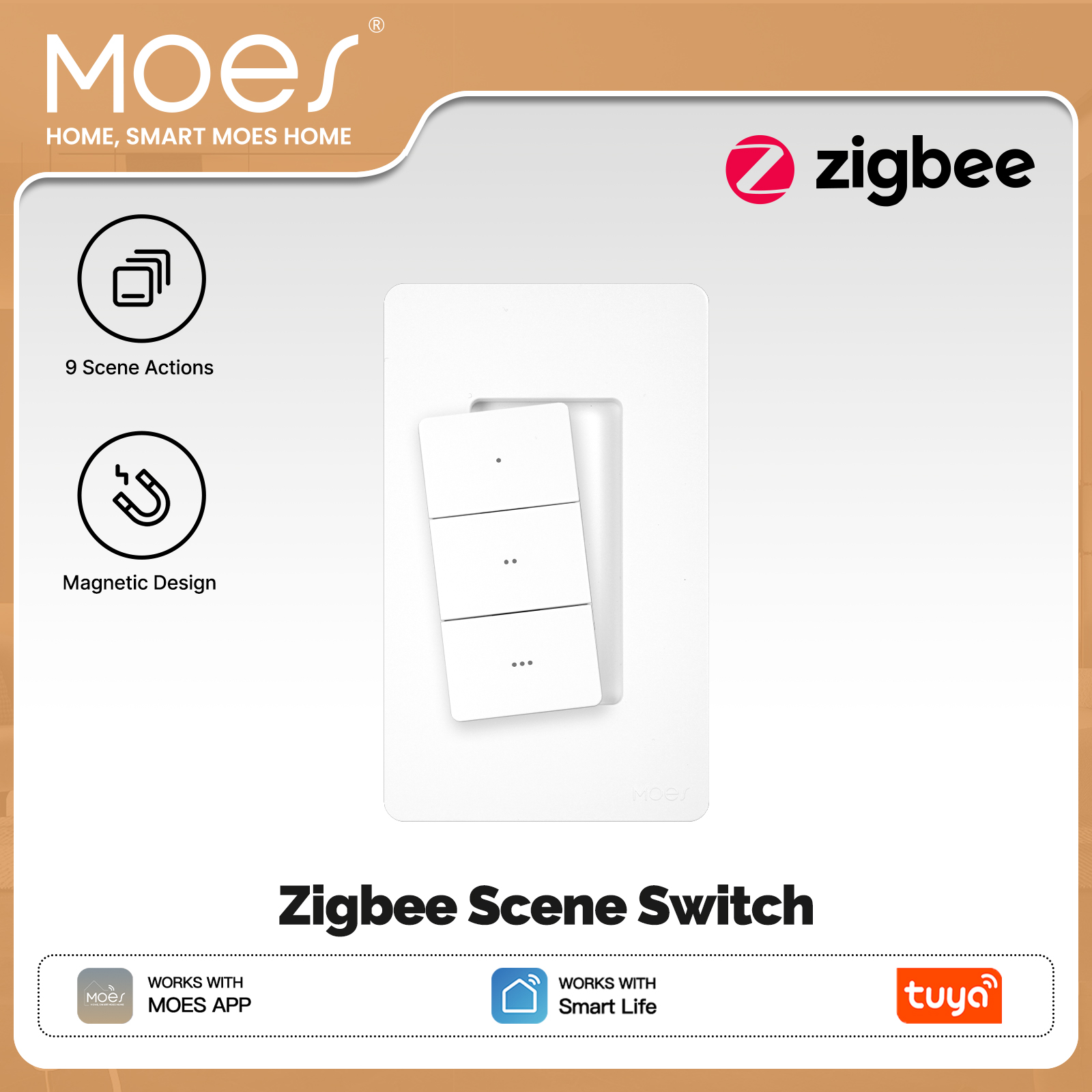 MOES Tuya Zigbee Smart Wireles - Smart Accessories incelemesi ve fiyatı