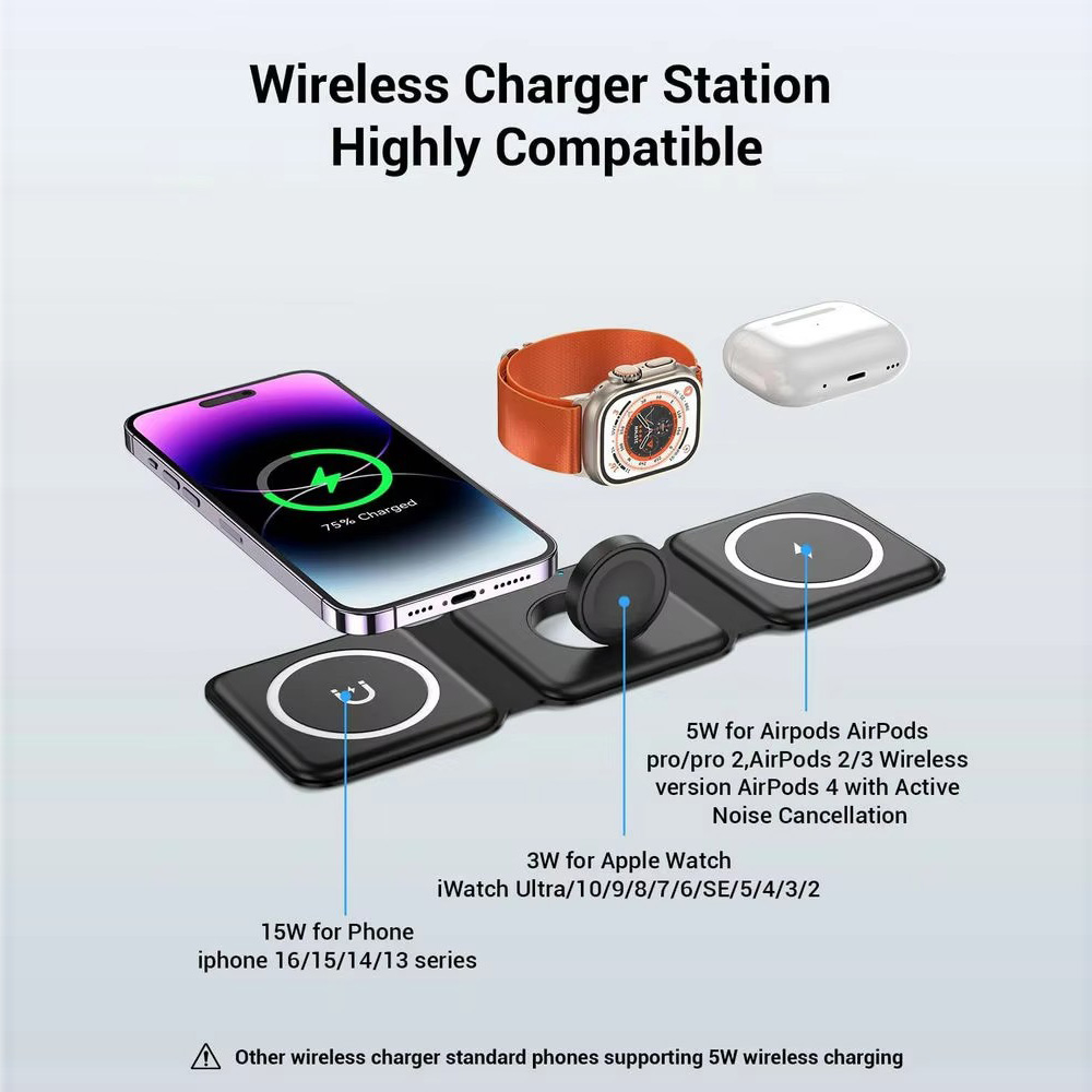 3-in-1 Magnetic Folding Wirele - Smartwatch Ac incelemesi ve fiyatı