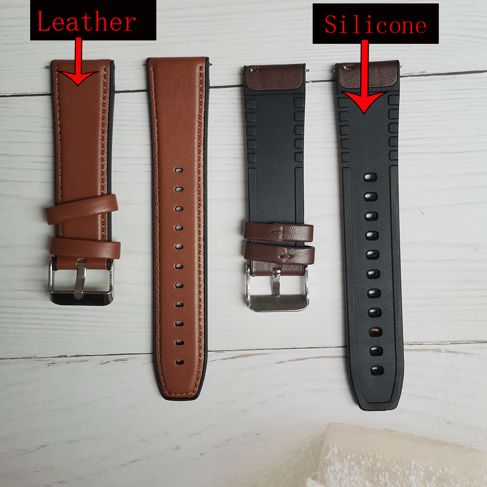 22mm Silicone Leather Band For - Fossil Smartwatch Accessories incelemesi ve fiyatı