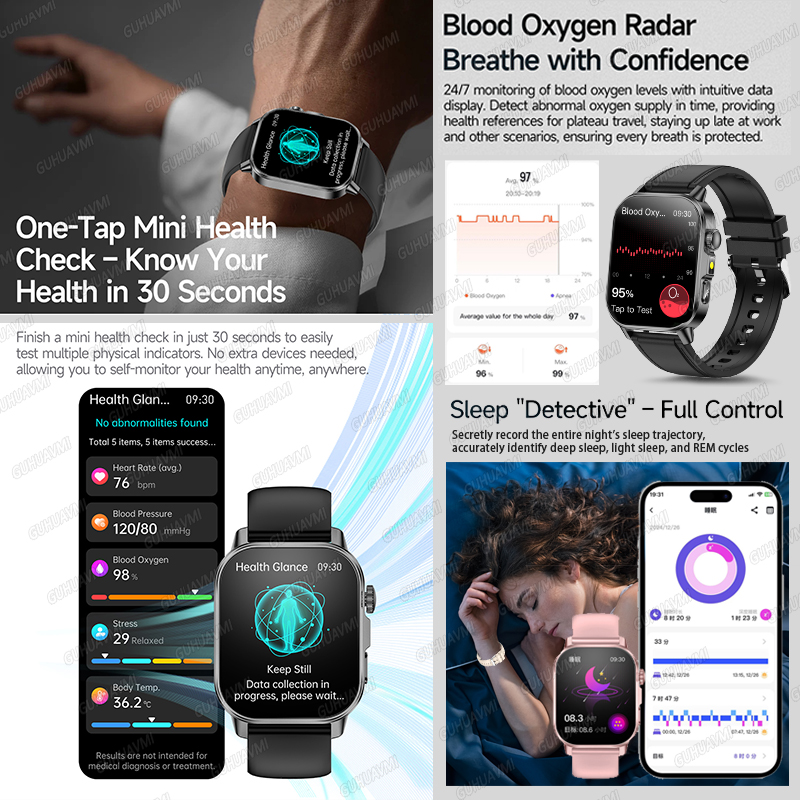 GUHUAVMI 2026 New Precise Heal - Android Smartwatch Accessories incelemesi ve fiyatı