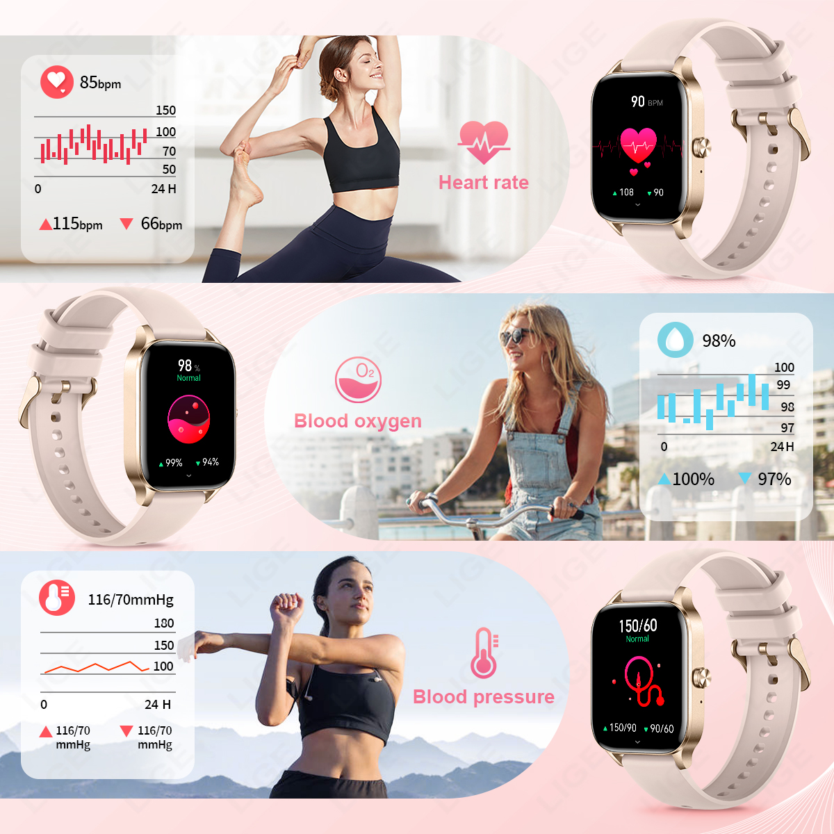 LIGE Fashion Smart Watch Women - Smartwatch Instagram incelemesi ve fiyatı
