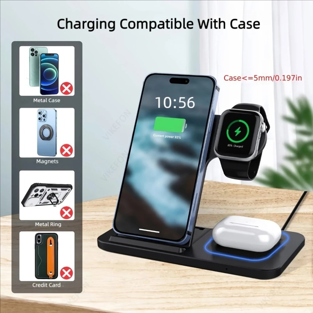 Foldable 3 in 1 Wireless Charg - Smartwatch Ac incelemesi ve fiyatı
