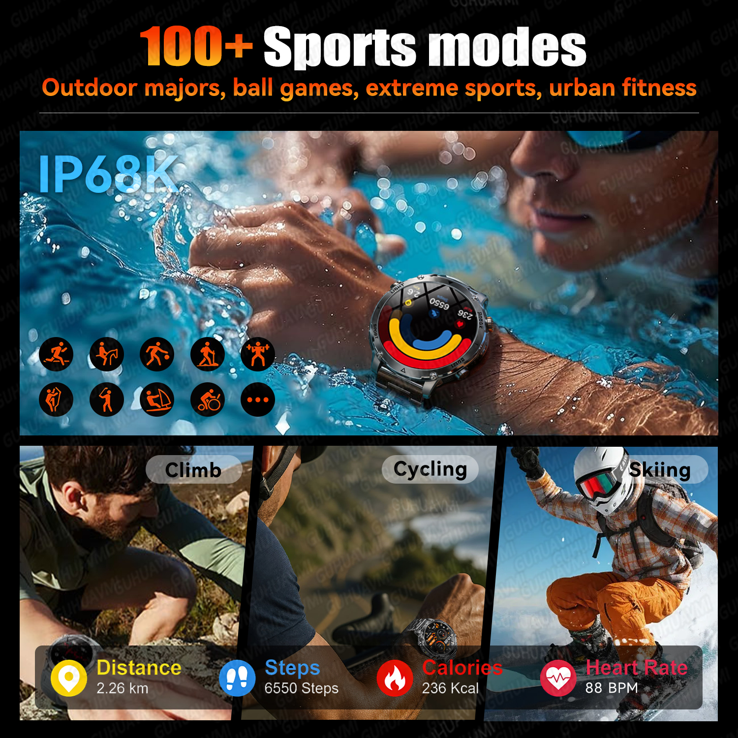 Newly Durable 1400mAh Large Ba - Android Smartwatch Accessories incelemesi ve fiyatı