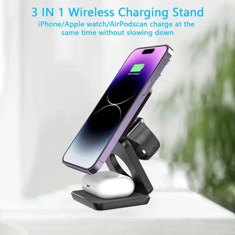 3 in 1 Foldable Magnetic Wirel - Smartwatch Ac incelemesi ve fiyatı