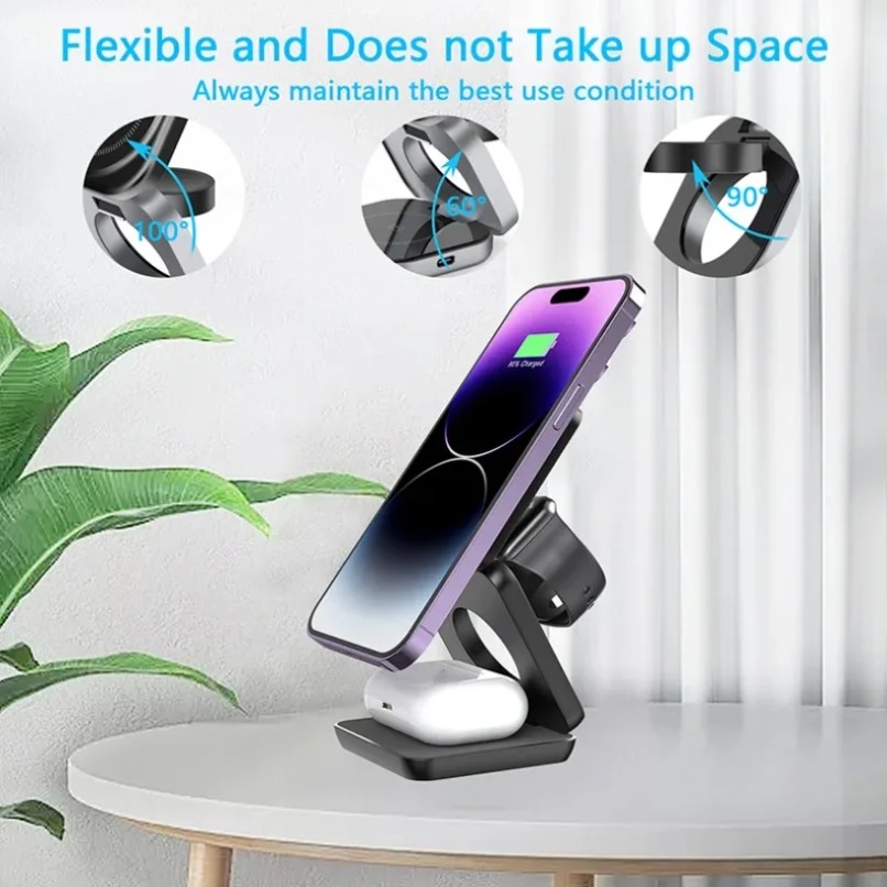 3 in 1 Foldable Magnetic Wirel - Smartwatch Ac incelemesi ve fiyatı