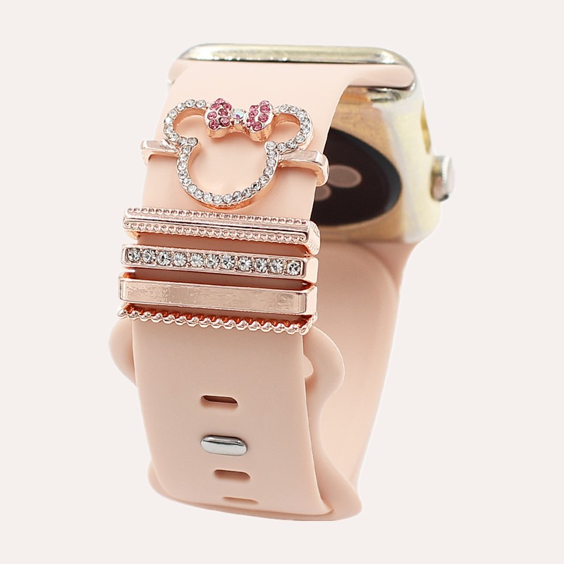 5pcs Cartoon Mouse Rhinestone  - Smartwatch Watch Accessories incelemesi ve fiyatı
