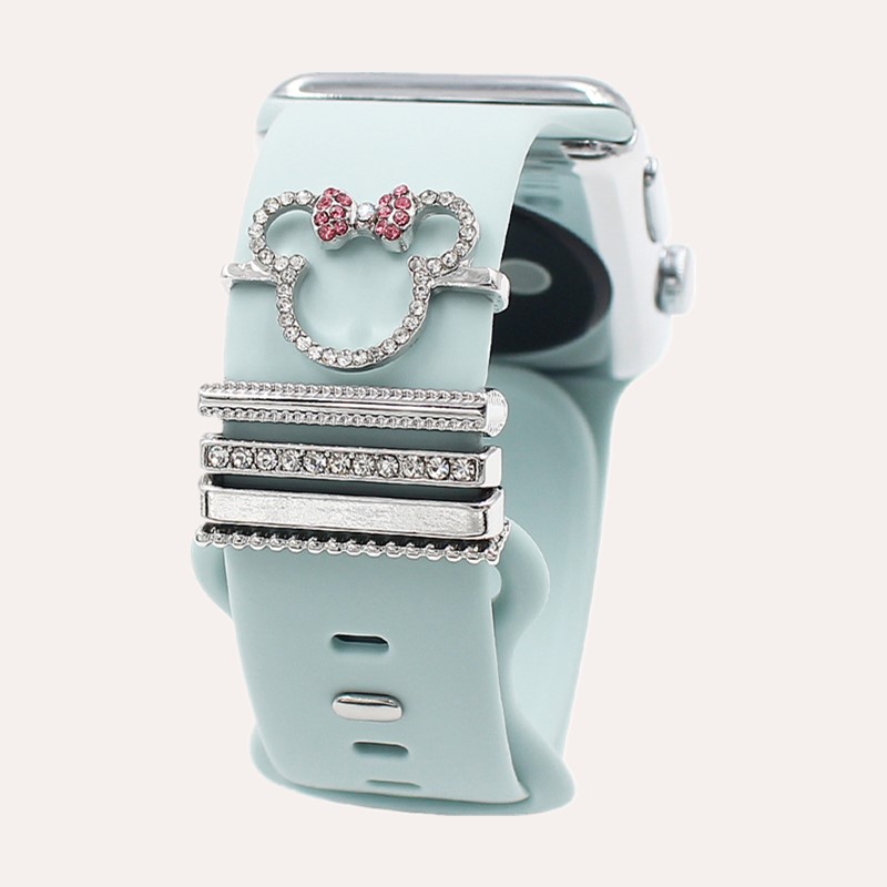 5pcs Cartoon Mouse Rhinestone  - Smartwatch Watch Accessories incelemesi ve fiyatı