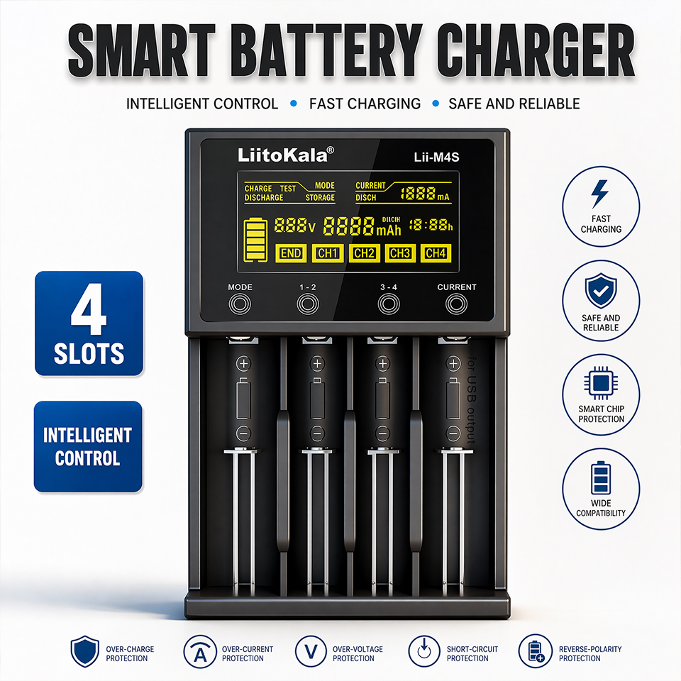 Lii-M4S Smart Touch 4-Slot Bat - Smart Accessories incelemesi ve fiyatı