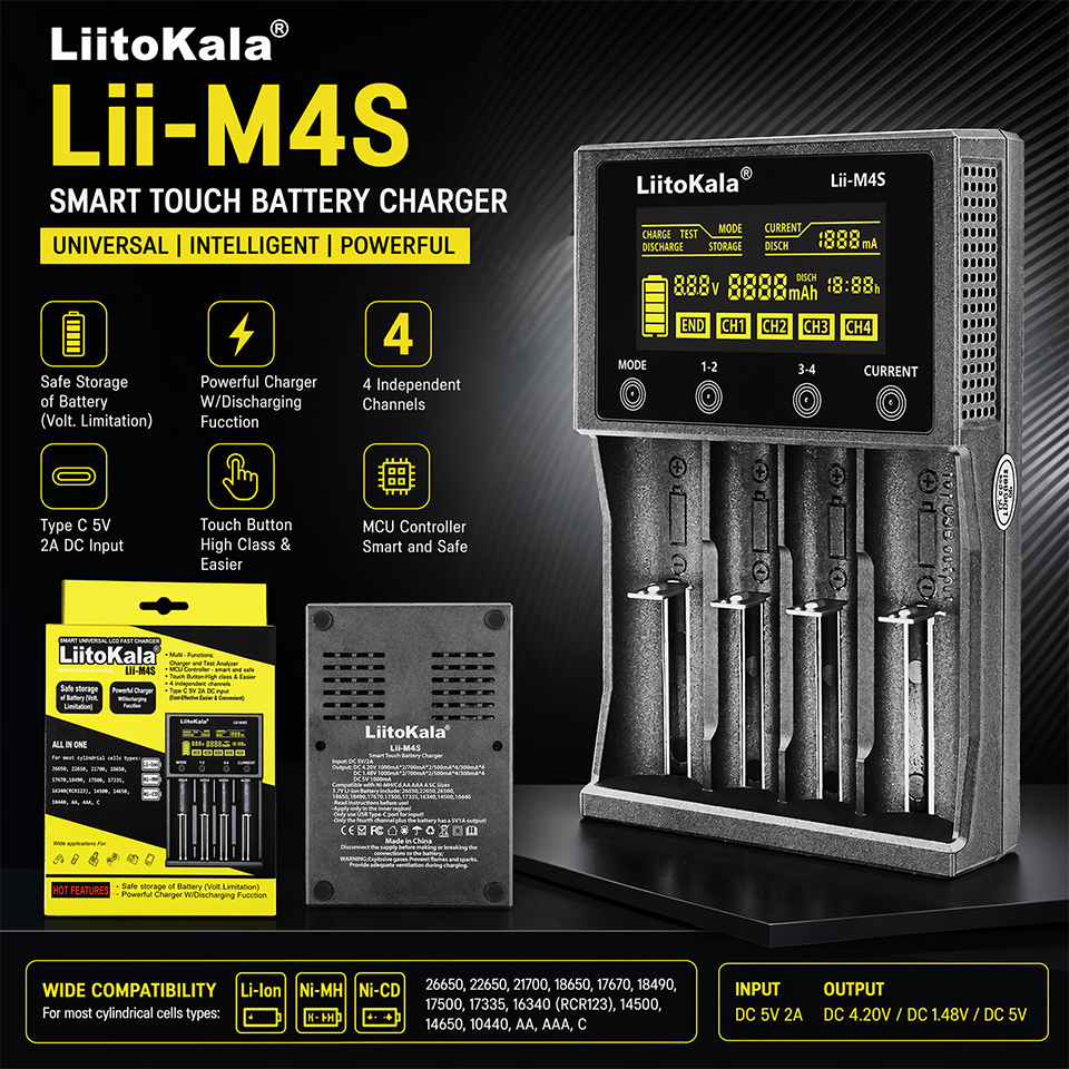 Lii-M4S Smart Touch 4-Slot Bat - Smart Accessories incelemesi ve fiyatı