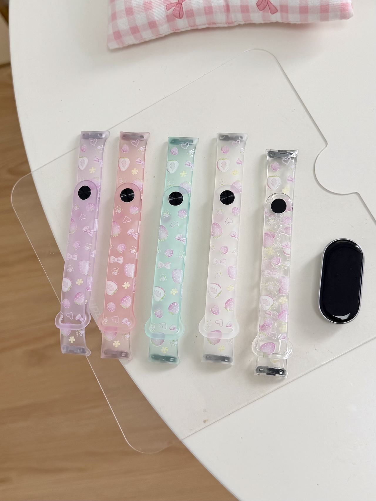 Super Cute Strawberry Bow Prin - Android Smartwatch Accessories incelemesi ve fiyatı