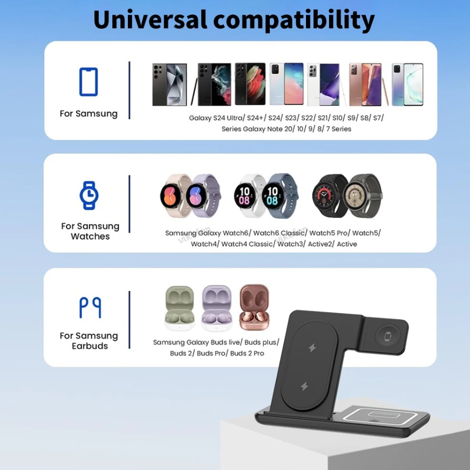 3 In 1 Foldable Wireless Charg - Smartwatch Ac incelemesi ve fiyatı