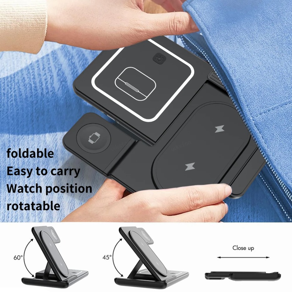 3 In 1 Foldable Wireless Charg - Smartwatch Ac incelemesi ve fiyatı