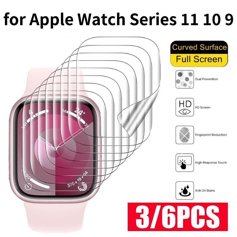 6pcs Screen Protector Film for - Watch Case Bumper incelemesi ve fiyatı